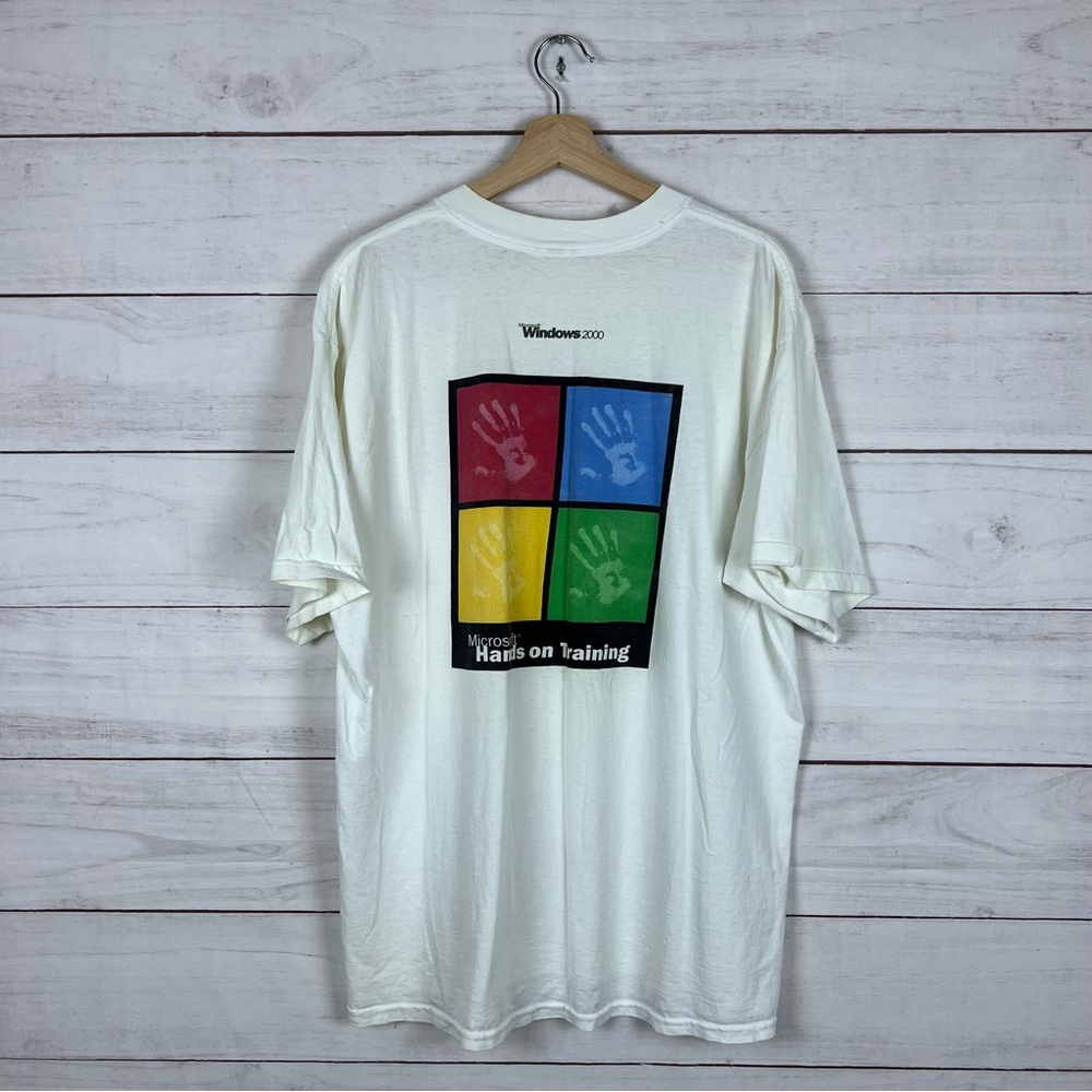 Vintage Y2k Windows 2000 Microsoft T-Shirt XL